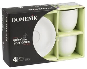 Фото Набор чайных пар Domenik Spring Romance DM9474, 250 мл, 4 предм., 2 персоны