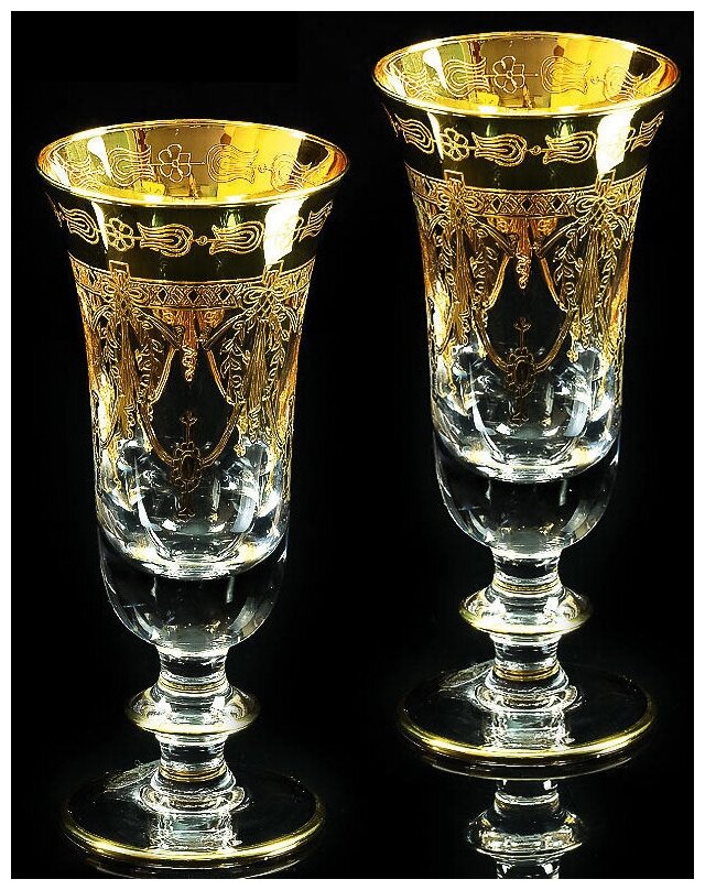 Набор из 2-х бокалов для шампанского DINASTIA Набор 2 бокала Same Decorazione