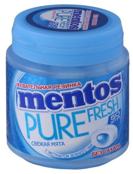 Жевательная резинка Mentos Pure Fresh вкус Свежая мята, 4 шт по 100 г - фотография № 3