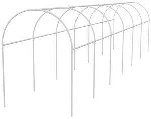 Каркас парника гофрокороб в размере 1.1 x 3 x 1.2 м для натягивания пленки и других материалов над посадками. Конструкция проста в монтаже и эксплуатации. Укрывной материал приобретается отдельно.