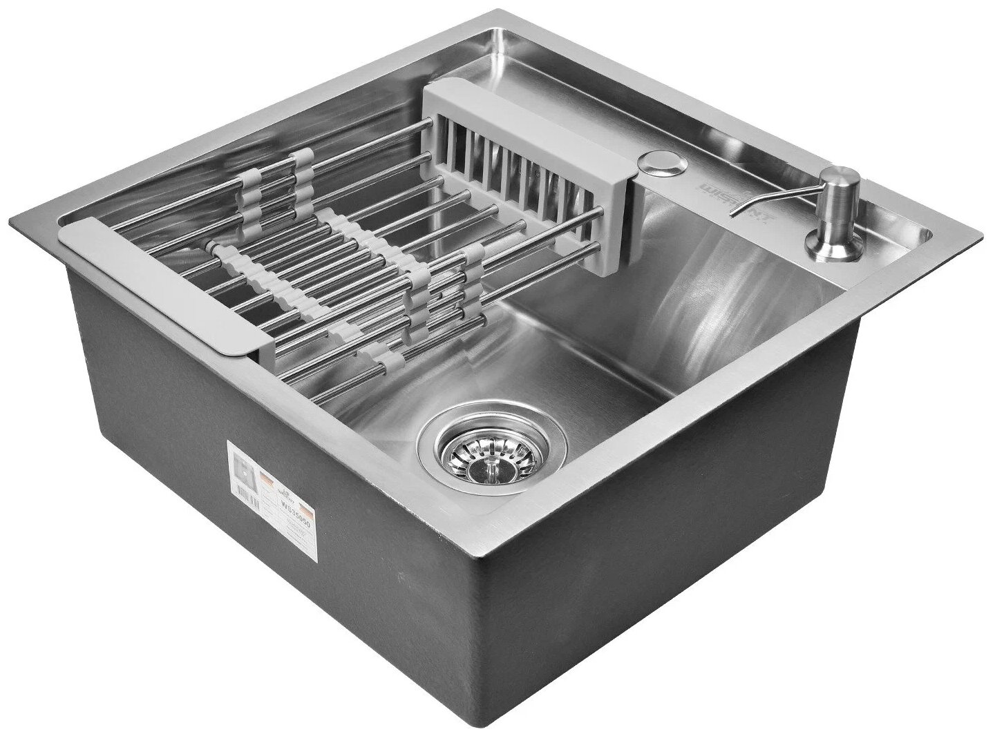 Кухонная мойка из нержавеющей стали WISENT с коландером WXS35050/302644/GER010