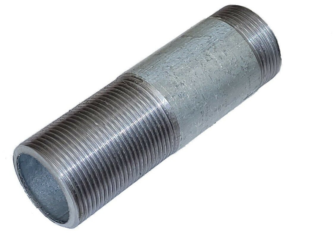 Сгон сантехнический / Фитинг для труб / Сгон для труб 1" 1/2 стальной оцинкованный ДУ-40 мм, L-150 мм