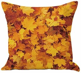 Декоративная подушка, льняная наволочка, цвет , 45х45 см