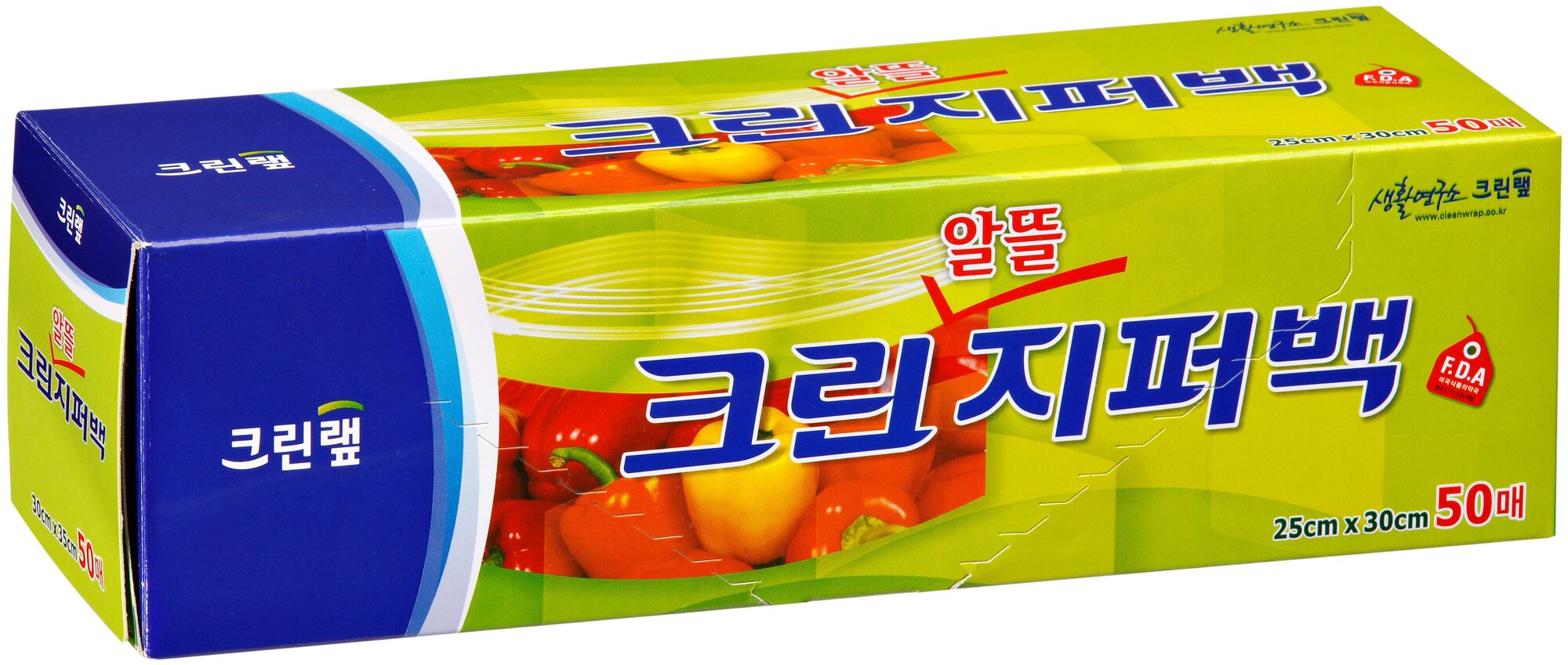 Clean Wrap Плотные полиэтиленовые пакеты на молнии 25см х 30см, 50шт — фото 1