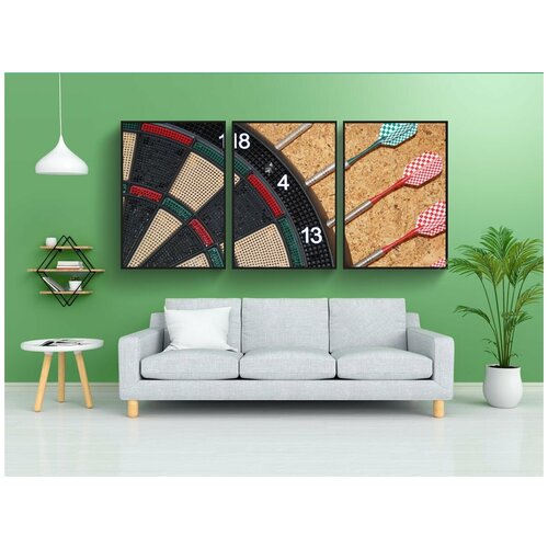 фото Набор модулных постеров для интерьера "дарт, игры дартс, стрела" 60x90 см. в тубусе, без рамки lotsprints