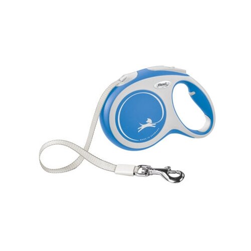 Flexi рулетка-ремень для собак до 15кг, 5м, синяя ( comfort s tape 5m blue) cf10t5.251.bl.20, 0,221 кг