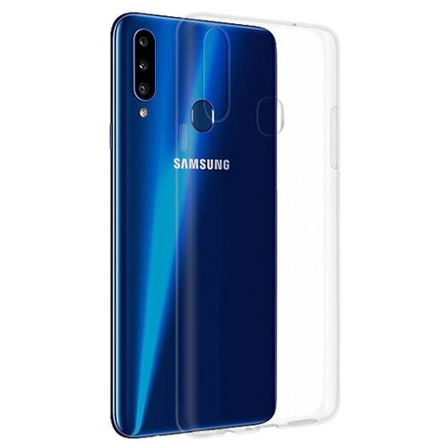 Силиконовый чехол для Samsung Galaxy A20s A207 прозрачный 1.0 мм