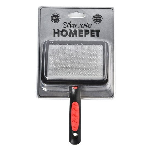 Пуходерка HOMEPET SILVER SERIES размер M пластиковая с каплей 18 см х 11,5 см