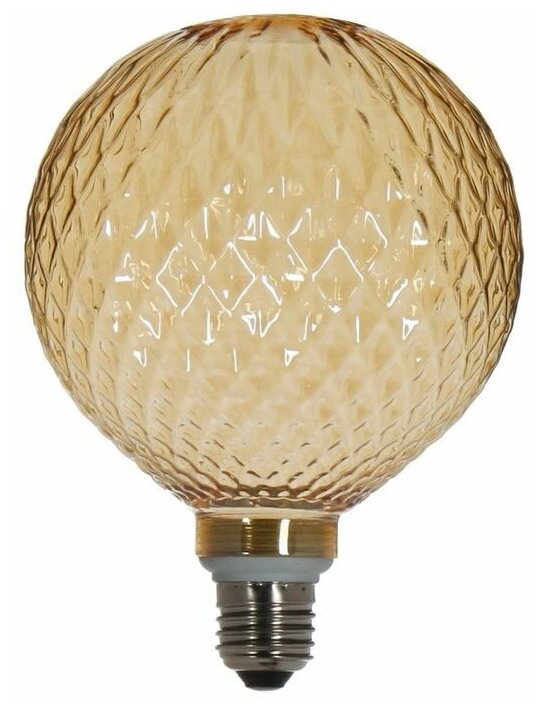 Edelman, Декоративный плафон-лампа мирра с рифлением, золотистая, 12.5 см, цоколь Е27 1023498