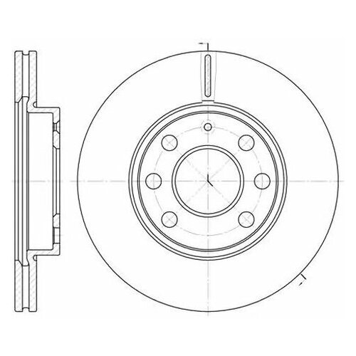 Тормозной диск передний Remsa 666510 для Land Rover Freelander; Opel Corsa