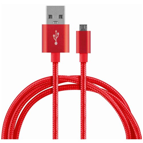 кабель smartbuy micro usb usb 2 а нейлоновая оплётка 1 м красный Кабель Energy USB - MicroUSB, 1 м, красный