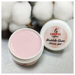 Gretta Premium Камуфлирующий гель для моделирования ногтей Bubble Gum Shiny gel, бежевый с шиммером,15 мл - изображение