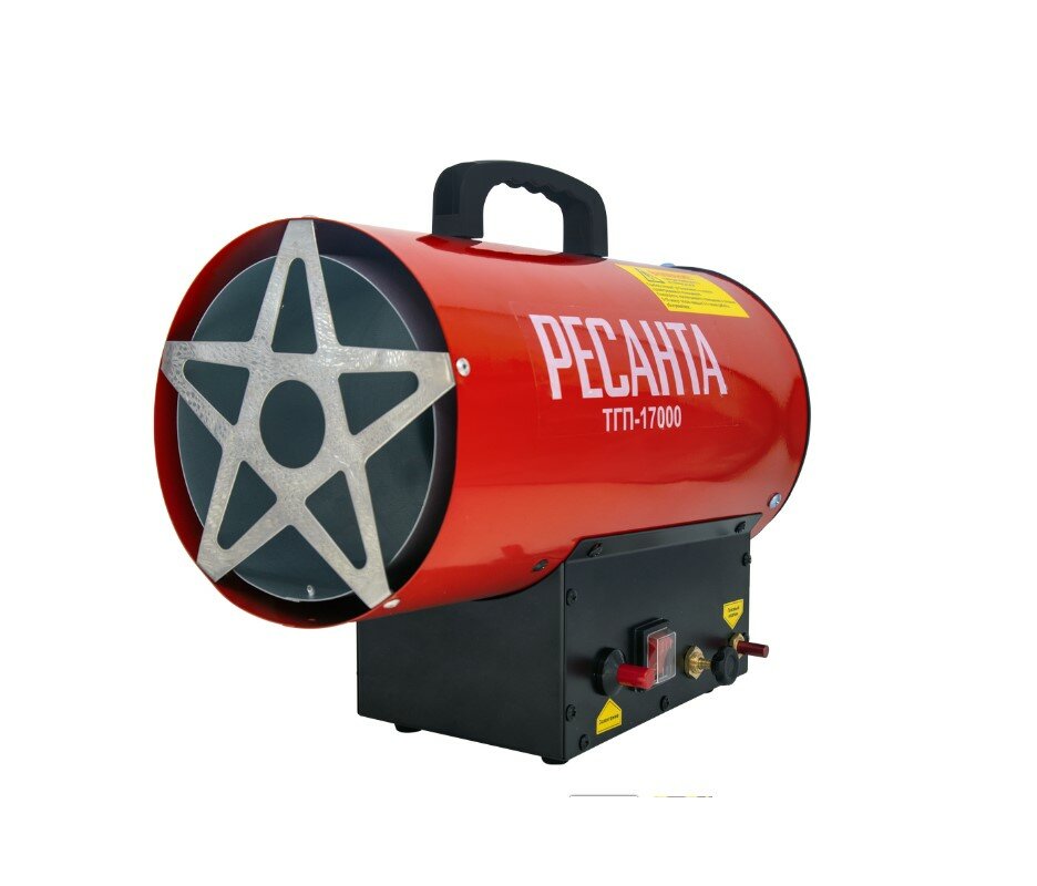 Газовая пушка Ресанта ТГП-17000, прямой нагрев, красная, пьезозажигание
