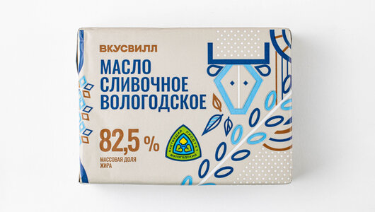 Масло "Вологодское" сливочное 82,5%