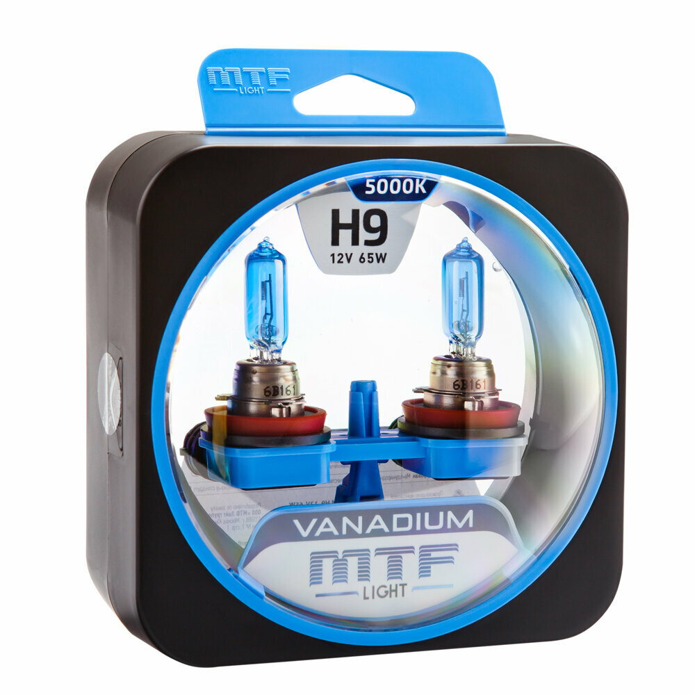 Галогенные автолампы MTF Light серия VANADIUM H9, 12V, 65W, комп.