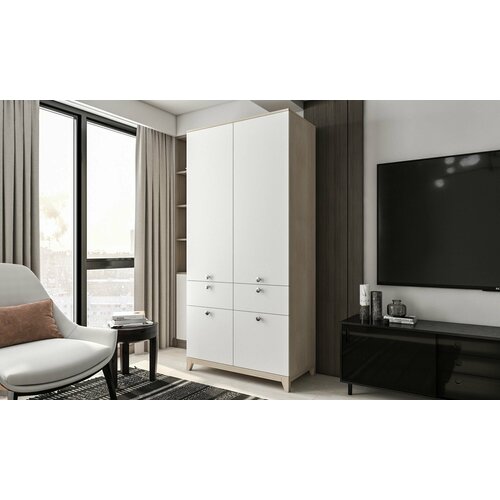 Шкаф Комфорт Хелен 31 БелыйЛамарти кремона шампань 35286₽