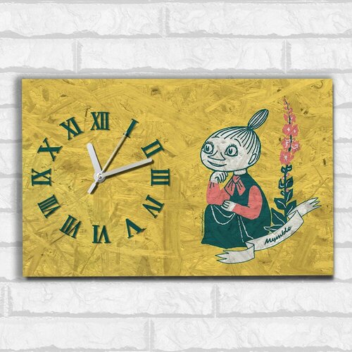 Настенные бесшумные часы ОСБ со смещенным циферблатом moomin муми тролли Мама Снусмумрик Титиу Мора Туве Янсон Детям детский сыну дочки - 876 1290₽