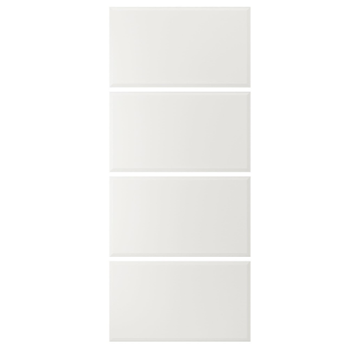 Горизонтальная панель тьёрхом 100x236 см, 4 шт, белый