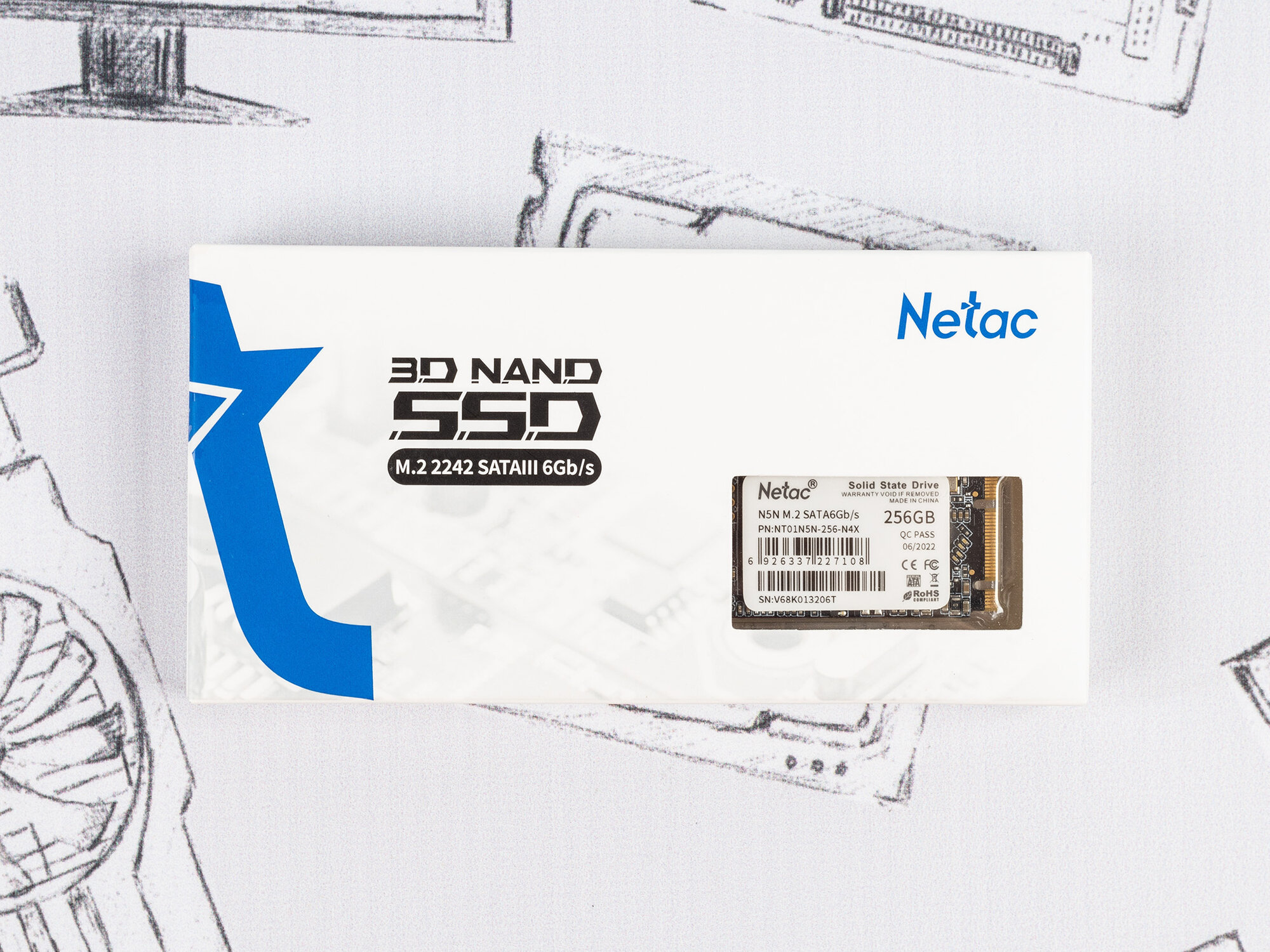 256Gb m.2 SSD накопитель Netac N5N 540490Mbs 140TBW NT01N5N-256-N4X NGFF
