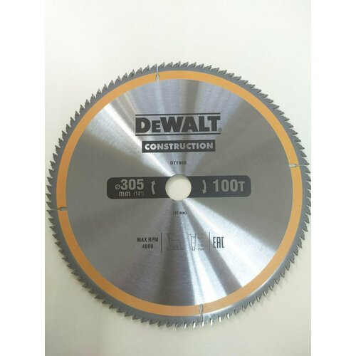 Диск пильный FlexVolt DeWalt DT1960, 305x30 мм, 100 зубьев для дерева