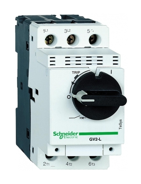 GV2L06 Силовой автомат для защиты двигателя Schneider Electric TeSys GV2 1.6А 3P, магнитный расцепитель