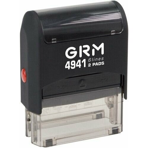 GRM 4941 2 Pads Автоматическая оснастка для штампа с двойной подушкой (штамп 45 х 24 мм.), Чёрный grm t2040 2pads металлическая оснастка для треугольных печатей 42х42х42 мм