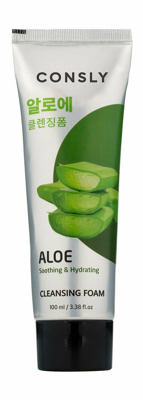 Успокаивающая кремовая пенка для умывания c экстрактом алоэ вера / Consly Aloe Vera Soothing Creamy Cleansing Foam