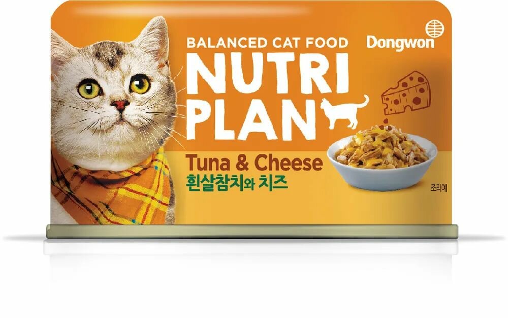 NUTRI PLAN Тунец с сыром в собственном соку для кошек , 160 гр