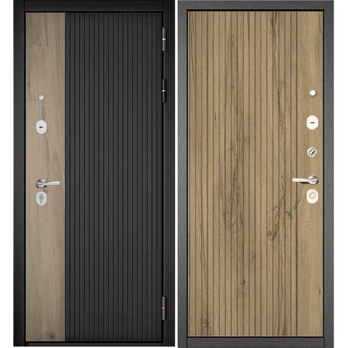 Мастино TRUST ECO 401161 Черный матовый-ДГМАнтрацит букле-Дуб галифакс медовый 960 левая 41875₽