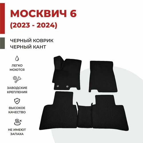 Автомобильные коврики EVA в салон Москвич 6 (2023-2024) Jac J7