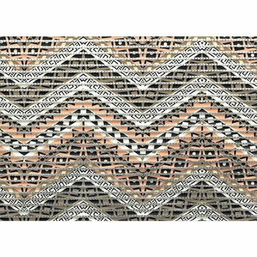 Коврик для ванной и туалета напольный из вспененного ПВХ 65 х 200см зигзаг коричневый