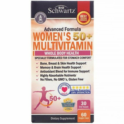 BioSchwartz Advanced Formula Women's 50+ Multivitamin 60 Veggie Caps