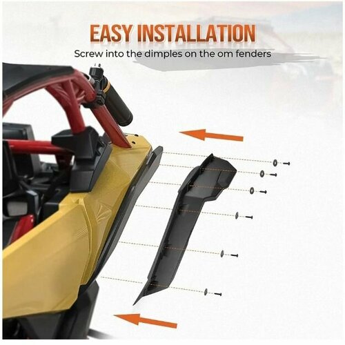 Расширители арок суперширокие Kemimoto для Can Am Maverick X3 B0103-00201 715002973 36000₽