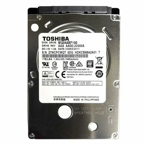 Внутренний HDD диск TOSHIBA MQ 1Tb SATA3 2.5
