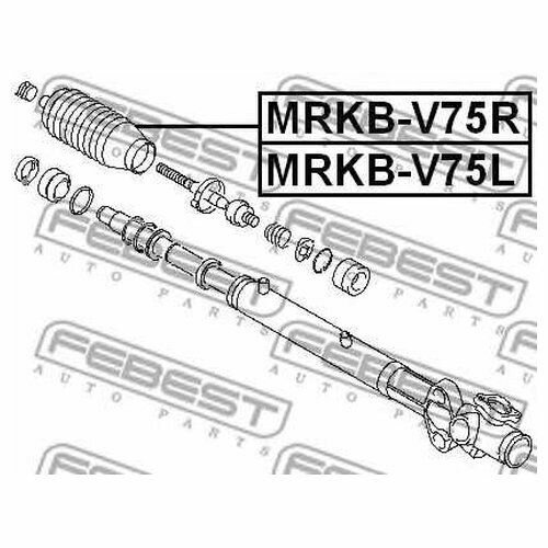 Пыльник рулевой рейки Febest MRKB-V75R для Mitsubishi Pajero (1999-2007), MITSUBISHI (GAC) PAJERO (2004-2014)