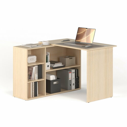 Стол письменный БАНГА-94 левый дуб молочный