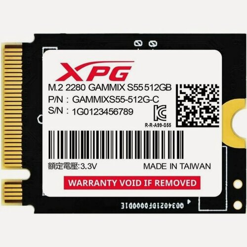 Изображение товара SSD диск Adata XPG GAMMIX S55, 512GB, M.2 2230, PCIe 4.0 x4, NVMe (SGAMMIXS55-512G-C)