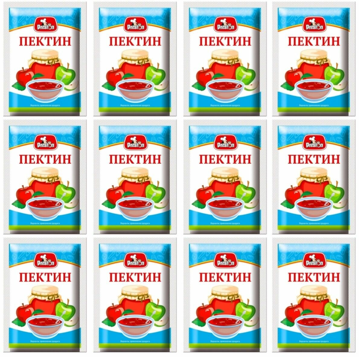 Preston Пектин яблочный натуральный, 10 г, 12 шт/