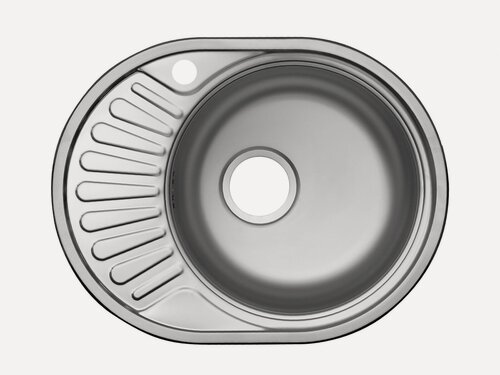 Изображение товара Врезная кухонная мойка "Юкинокс" Фаворит FAD577.447 -GT6K 1R (0,6), чаша справа, матовая