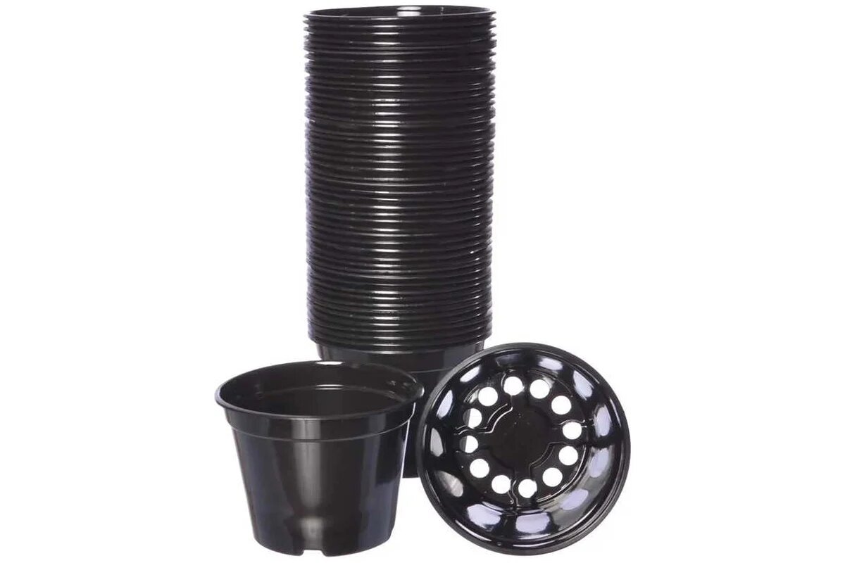 Лето Набор. Горшок для рассады 0.8л d12см (полистирол) 50шт. 90887