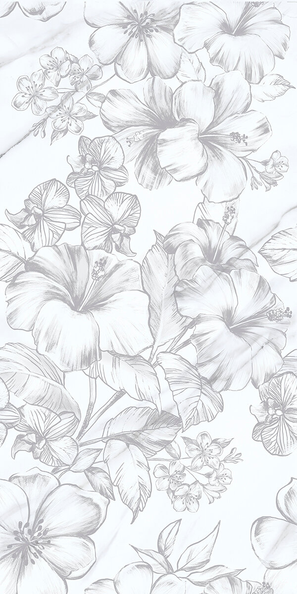 Керамическая Плитка Плитка настенная CARRARA FLOWERS 31,5Х63 см 1,59 кв. м