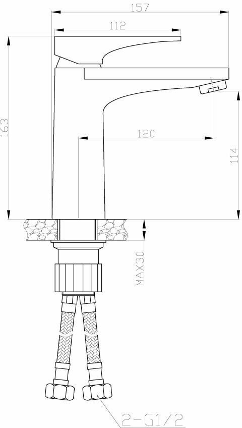 Смеситель для умывальника AV ENGINEERING Dar хром (AVDAR3-51001) — фото 1