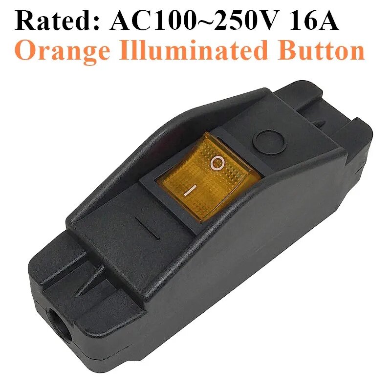 Встроенный переключатель Passvvell 16А 30А пластик 16A Orange Indicator