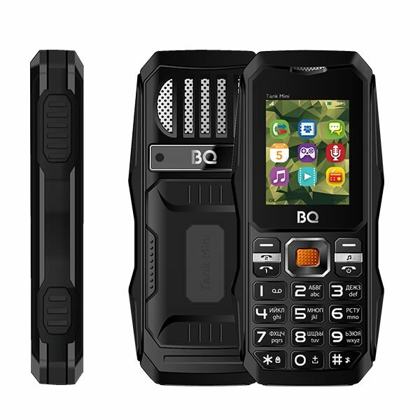 Телефон BQ 1842 "Tank mini", кнопочный, 2 SIM, черный, с фонариком, 1200 мАч