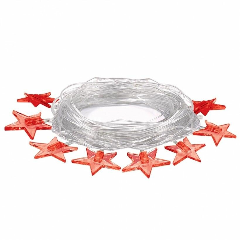6м. Электрогирлянда 'Звезды' 35LED (красный) IP2 VEGAS 55085