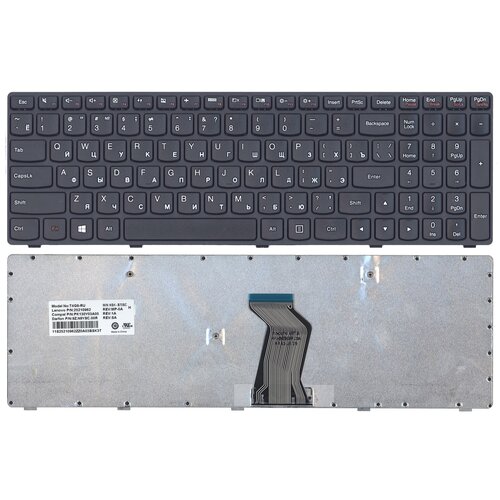 Клавиатура для ноутбука Lenovo 9ZN9YSC00R черная с черной рамкой версия 1 87000₽