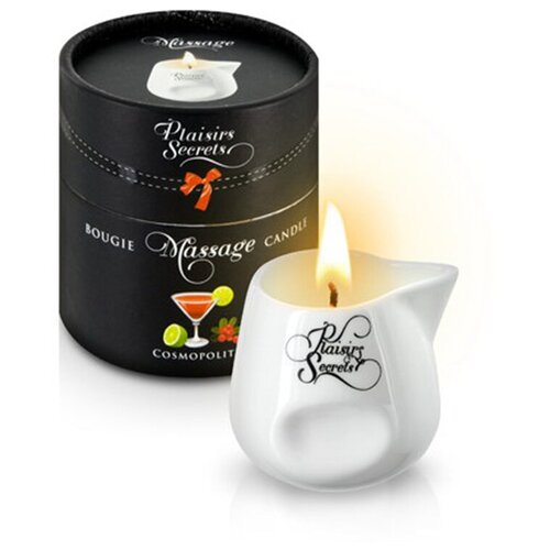 Массажное масло 18+ CONCORDE, свеча с массажным маслом усиливающая возбуждение с ароматом коктейль Cosmopolitan (лимонно-клюквенный), 80 мл.
