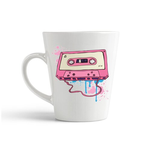 фото Кружка-латте coolpodarok розовая касета