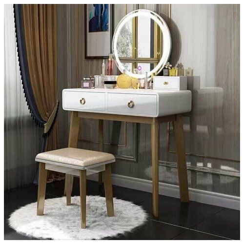 фото Туалетный столик с зеркалом модный, стол и табуретка smartbird omi 400