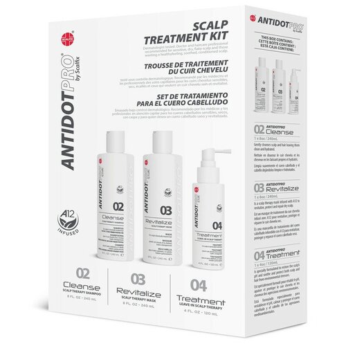 Набор «комплексный уход для чувствительной кожи головы»/ANTIDOTPRO SCALP TREATMENT/240ml240ml+120ml/ANTI-KIT-234-240